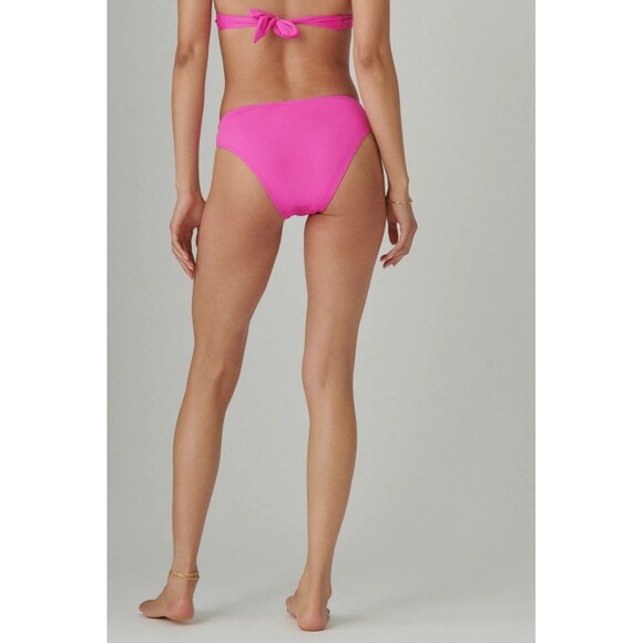 Lucky Brand Solid Ruched Bottom Pink Size Small - Picture 3 of 9